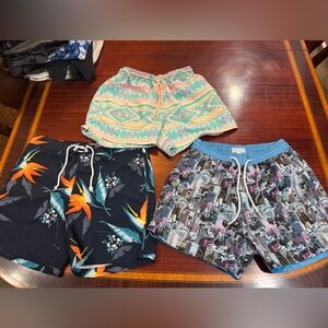 Men's Patterned Shorts - Multicolor Swimming